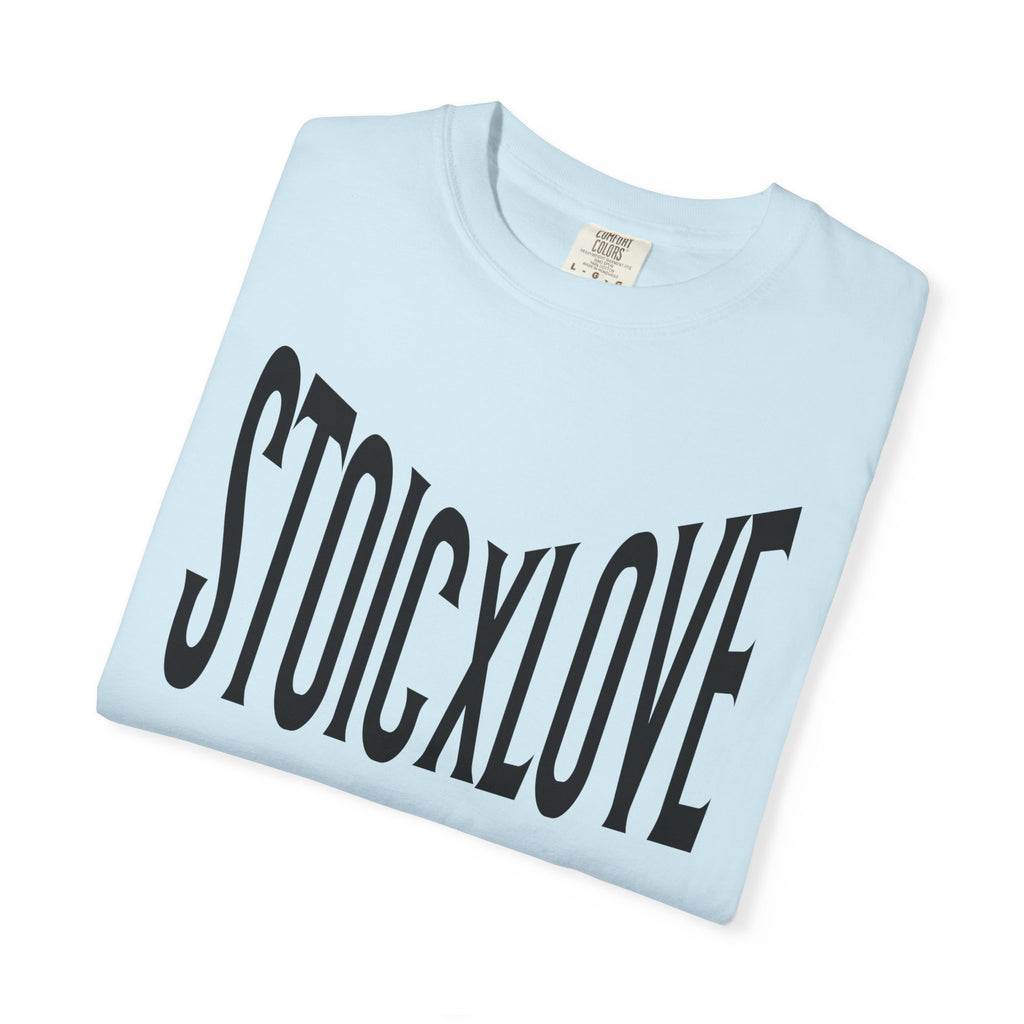 Unisex Garment-Dyed T-Shirt with 'STOIXLOVE' Print - Casual Tee, Gift for Friends, Valentine's Day, Everyday Wear, Statement Fashion