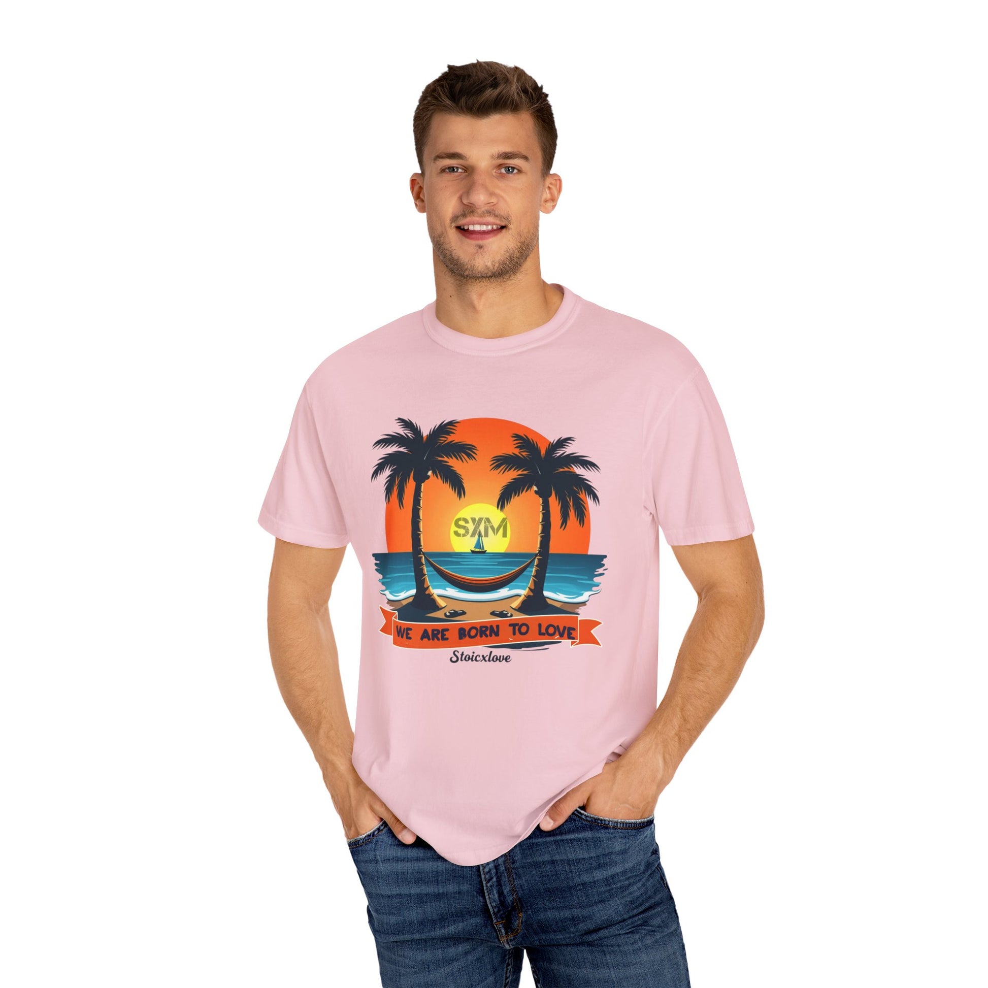 Beach Vibes T-Shirt with Tropical Design, Casual Summer Tee, Gift for Vacation Lovers, Unisex Shirt, Fun Sunset Apparel