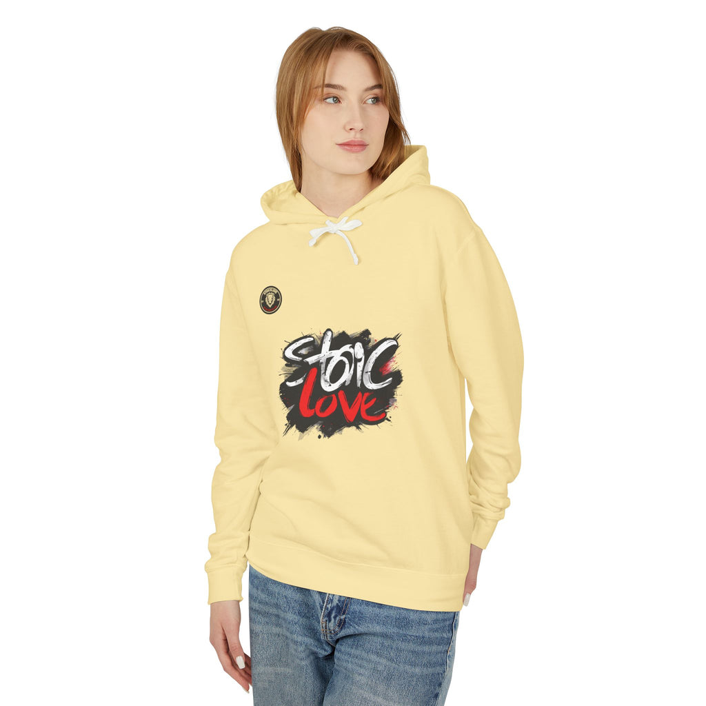 Stylish Unisex Lightweight Hoodie with 'Stoic Love' Design, Perfect for Casual Wear, Gifts, Festivals, Everyday Comfort, Streetwear Fashion