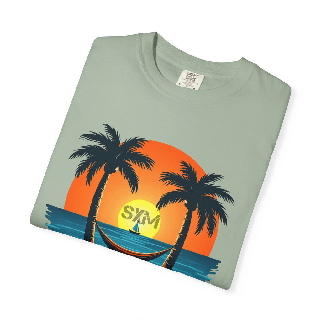 Beach Vibes T-Shirt with Tropical Design, Casual Summer Tee, Gift for Vacation Lovers, Unisex Shirt, Fun Sunset Apparel