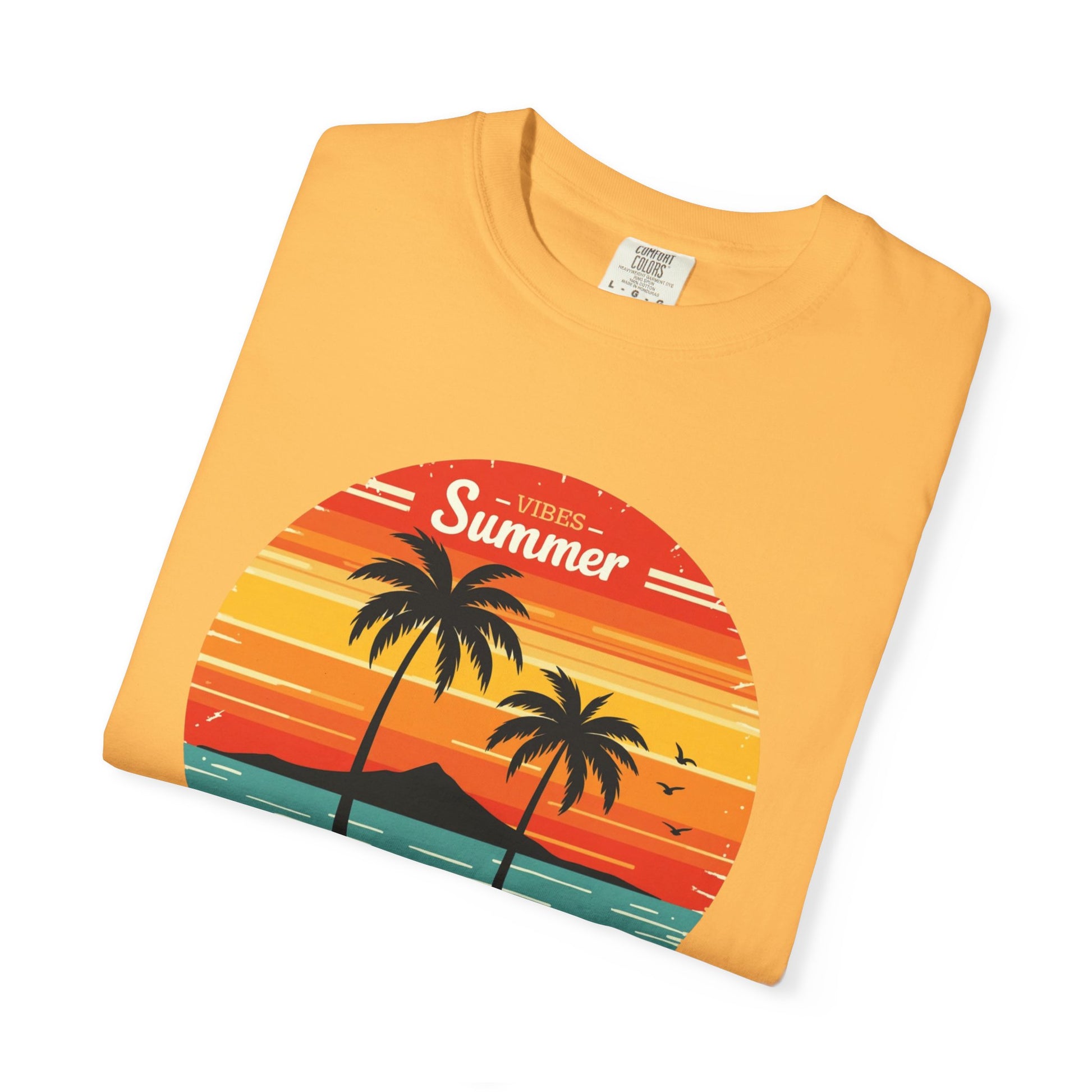 Tropical Summer T-shirt | Unisex Garment-Dyed Tee, Beachwear, Summer Vibes, Vacation Outfit, Graphic Tee, Gift for Him/Her