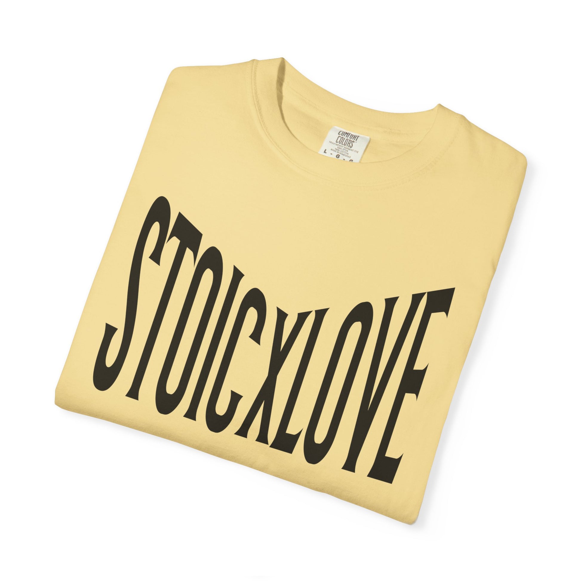 Unisex Garment-Dyed T-Shirt with 'STOIXLOVE' Print - Casual Tee, Gift for Friends, Valentine's Day, Everyday Wear, Statement Fashion