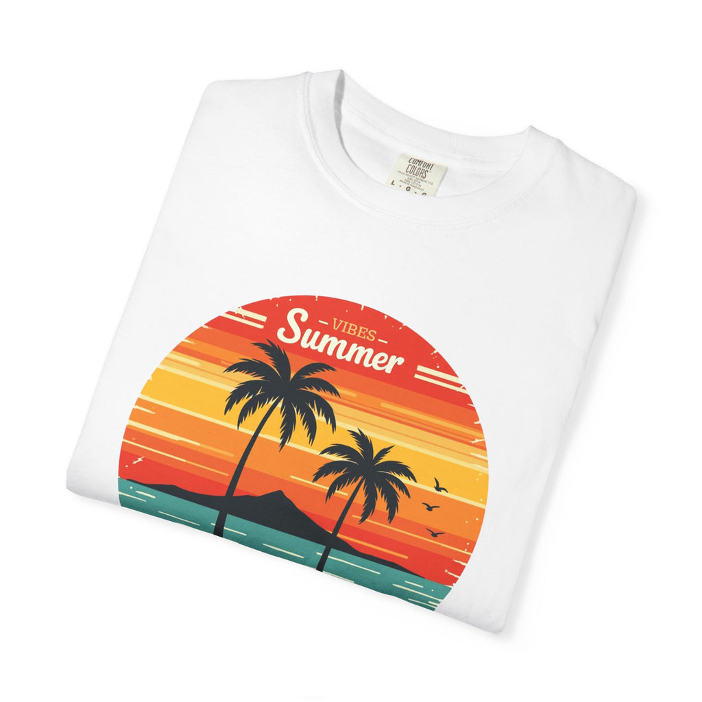 Tropical Summer T-shirt | Unisex Garment-Dyed Tee, Beachwear, Summer Vibes, Vacation Outfit, Graphic Tee, Gift for Him/Her