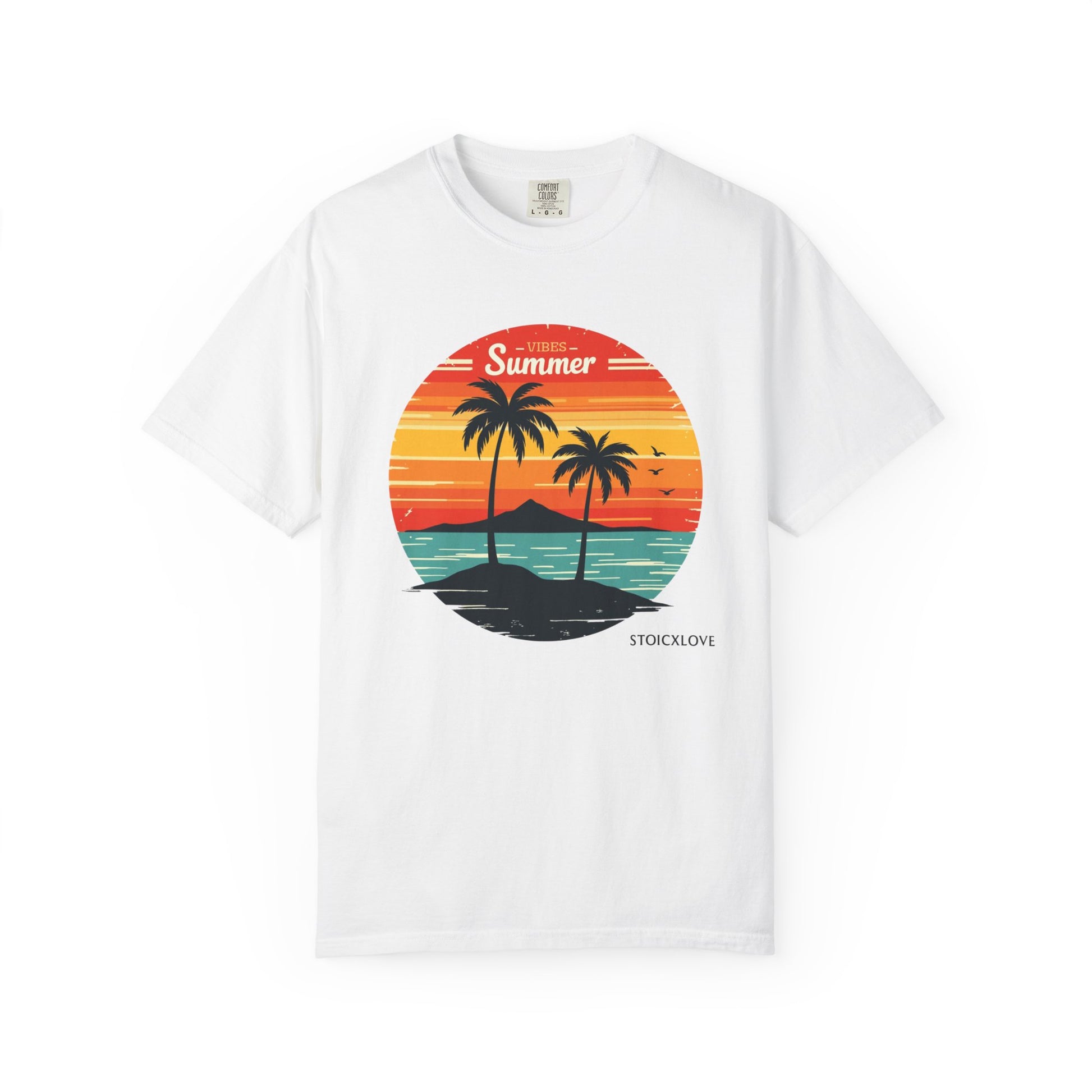 Tropical Summer T-shirt | Unisex Garment-Dyed Tee, Beachwear, Summer Vibes, Vacation Outfit, Graphic Tee, Gift for Him/Her