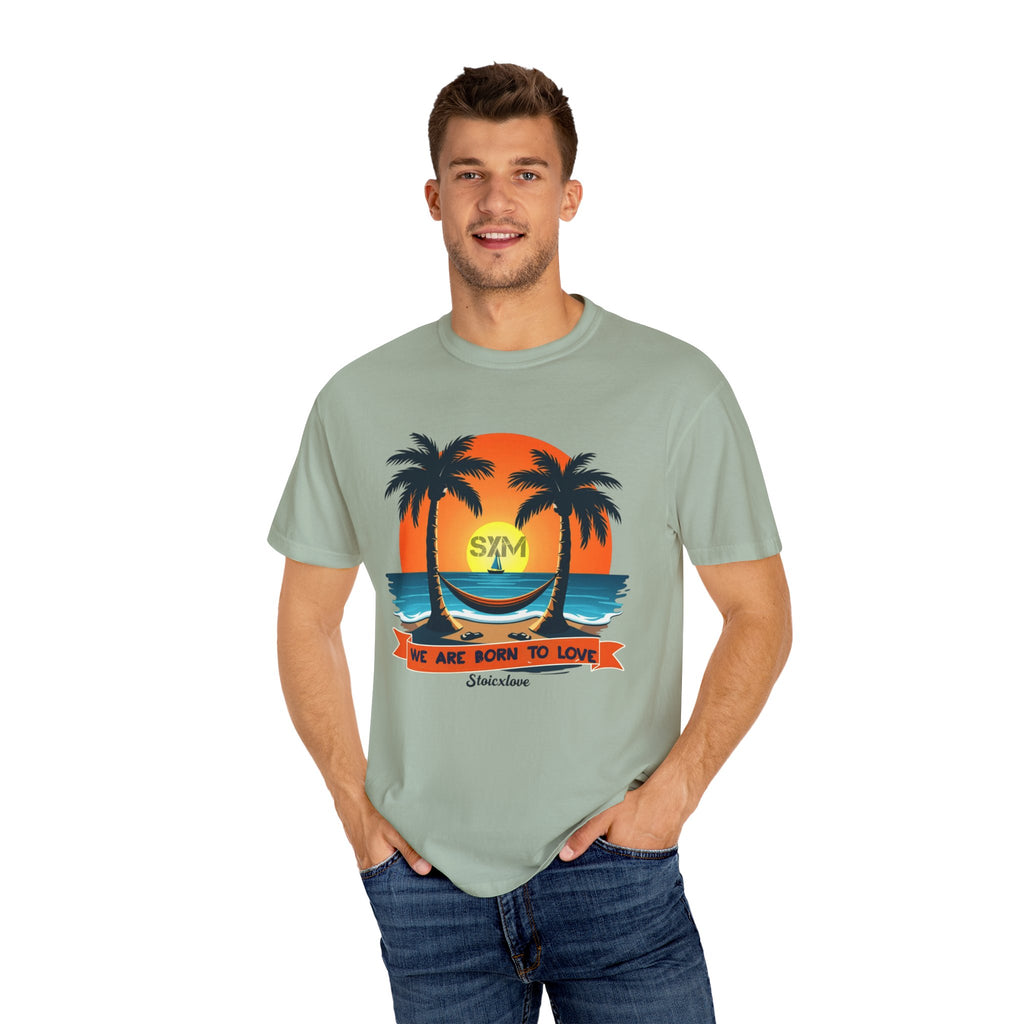 Beach Vibes T-Shirt with Tropical Design, Casual Summer Tee, Gift for Vacation Lovers, Unisex Shirt, Fun Sunset Apparel