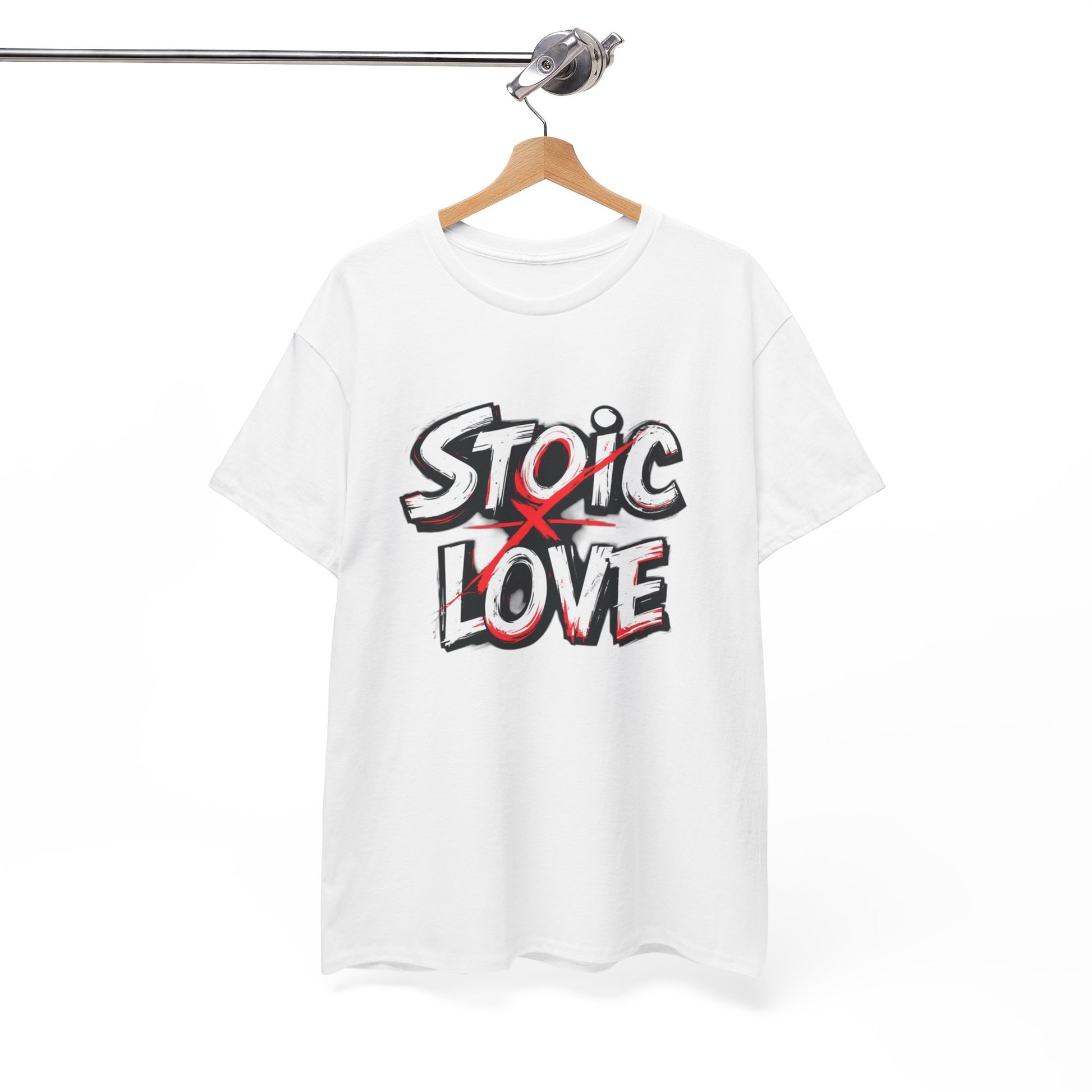 Unisex Heavy Cotton Tee, Stoic Love Graphic Shirt, Casual Streetwear, Unique Gift for Friends, Inspirational Apparel, Everyday Wear