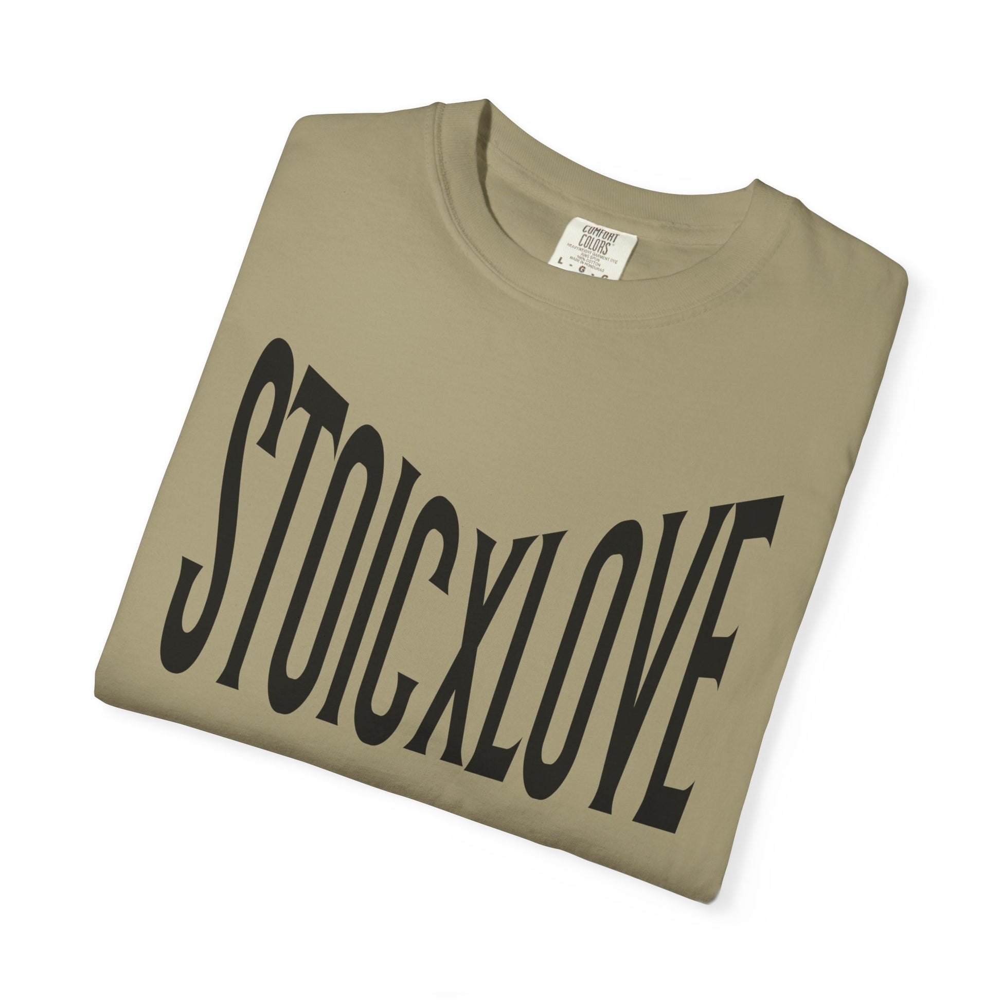 Unisex Garment-Dyed T-Shirt with 'STOIXLOVE' Print - Casual Tee, Gift for Friends, Valentine's Day, Everyday Wear, Statement Fashion