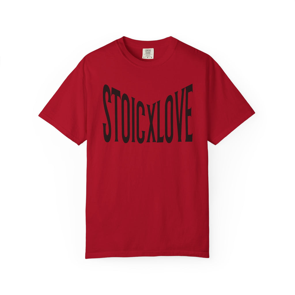 Unisex Garment-Dyed T-Shirt with 'STOIXLOVE' Print - Casual Tee, Gift for Friends, Valentine's Day, Everyday Wear, Statement Fashion