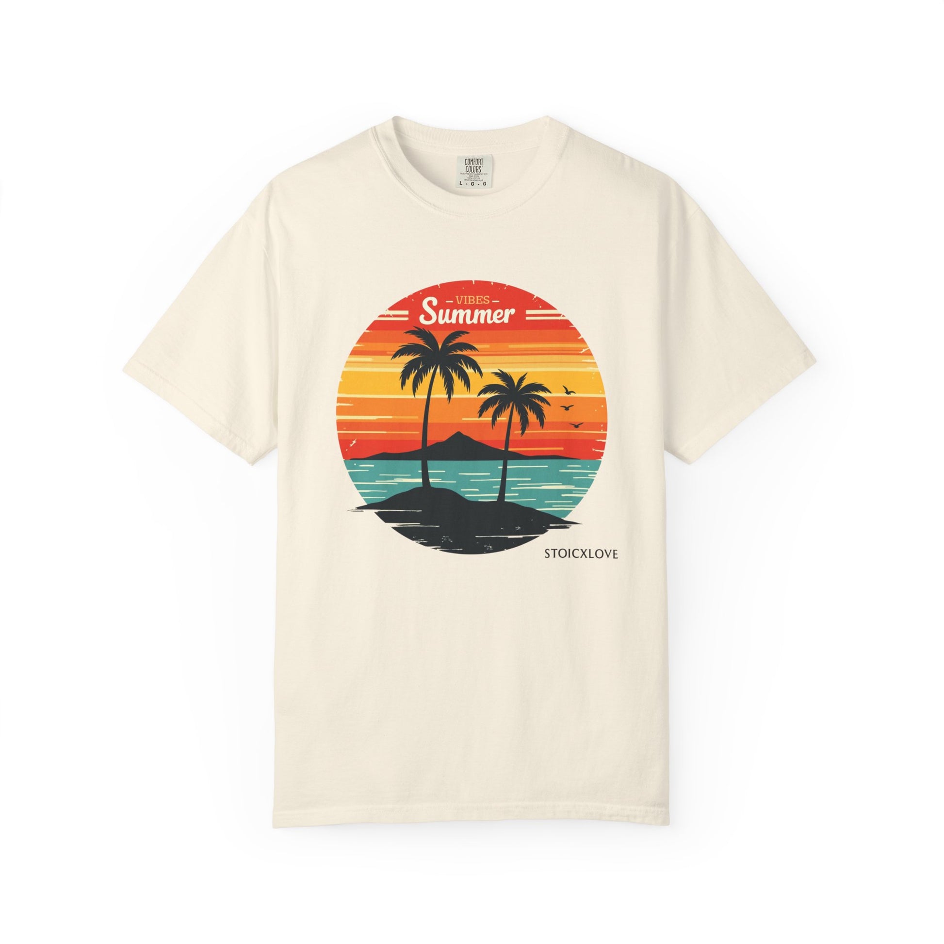 Tropical Summer T-shirt | Unisex Garment-Dyed Tee, Beachwear, Summer Vibes, Vacation Outfit, Graphic Tee, Gift for Him/Her