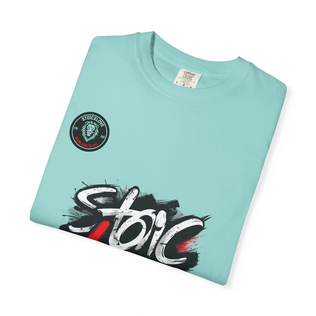 Unisex Garment-Dyed T-Shirt with 'Stoic Love' Design – Casual Wear, Gift for Philosophers, Comfortable Everyday Tee, Motivational Apparel