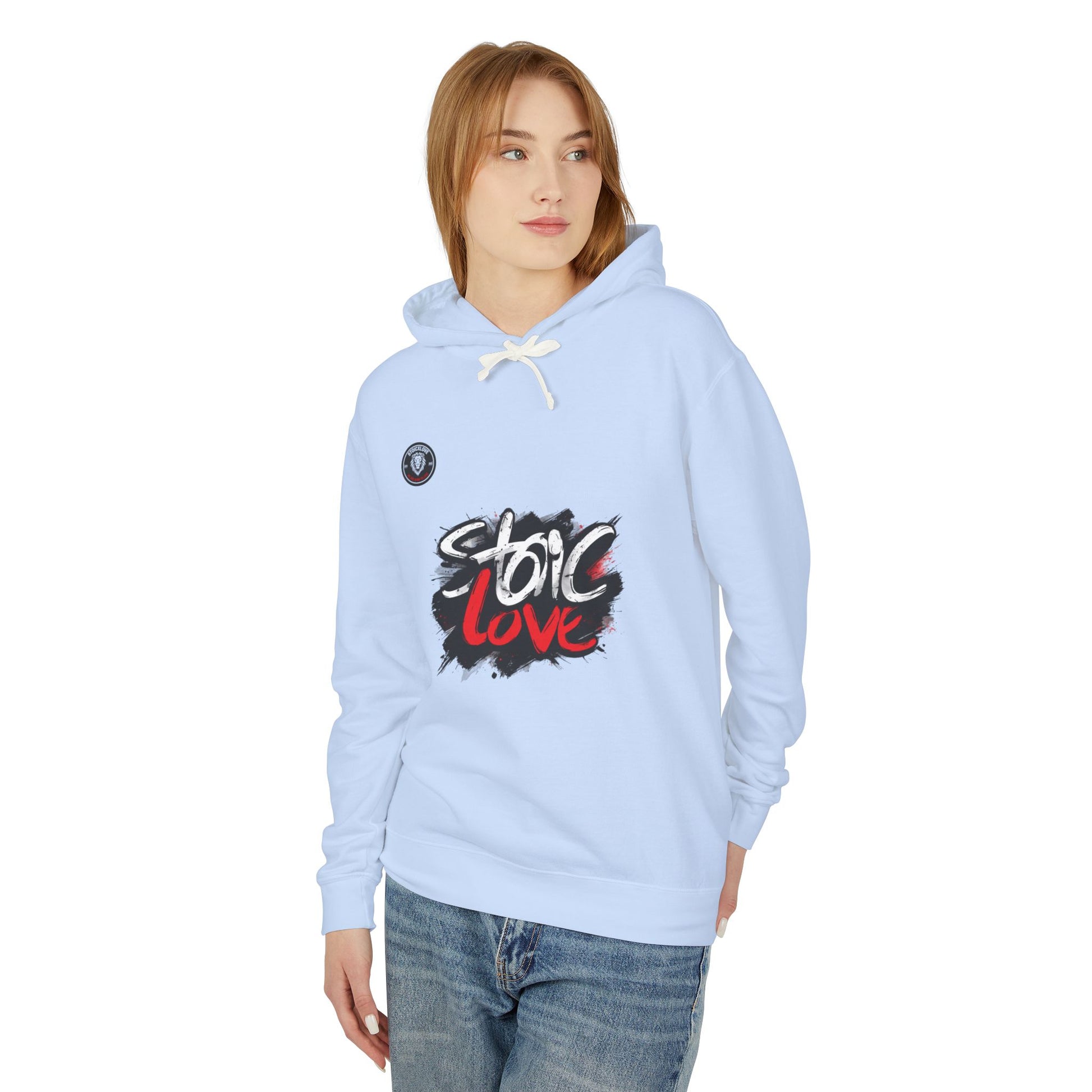 Stylish Unisex Lightweight Hoodie with 'Stoic Love' Design, Perfect for Casual Wear, Gifts, Festivals, Everyday Comfort, Streetwear Fashion