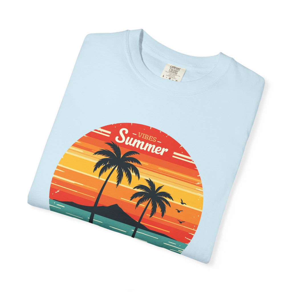 Tropical Summer T-shirt | Unisex Garment-Dyed Tee, Beachwear, Summer Vibes, Vacation Outfit, Graphic Tee, Gift for Him/Her