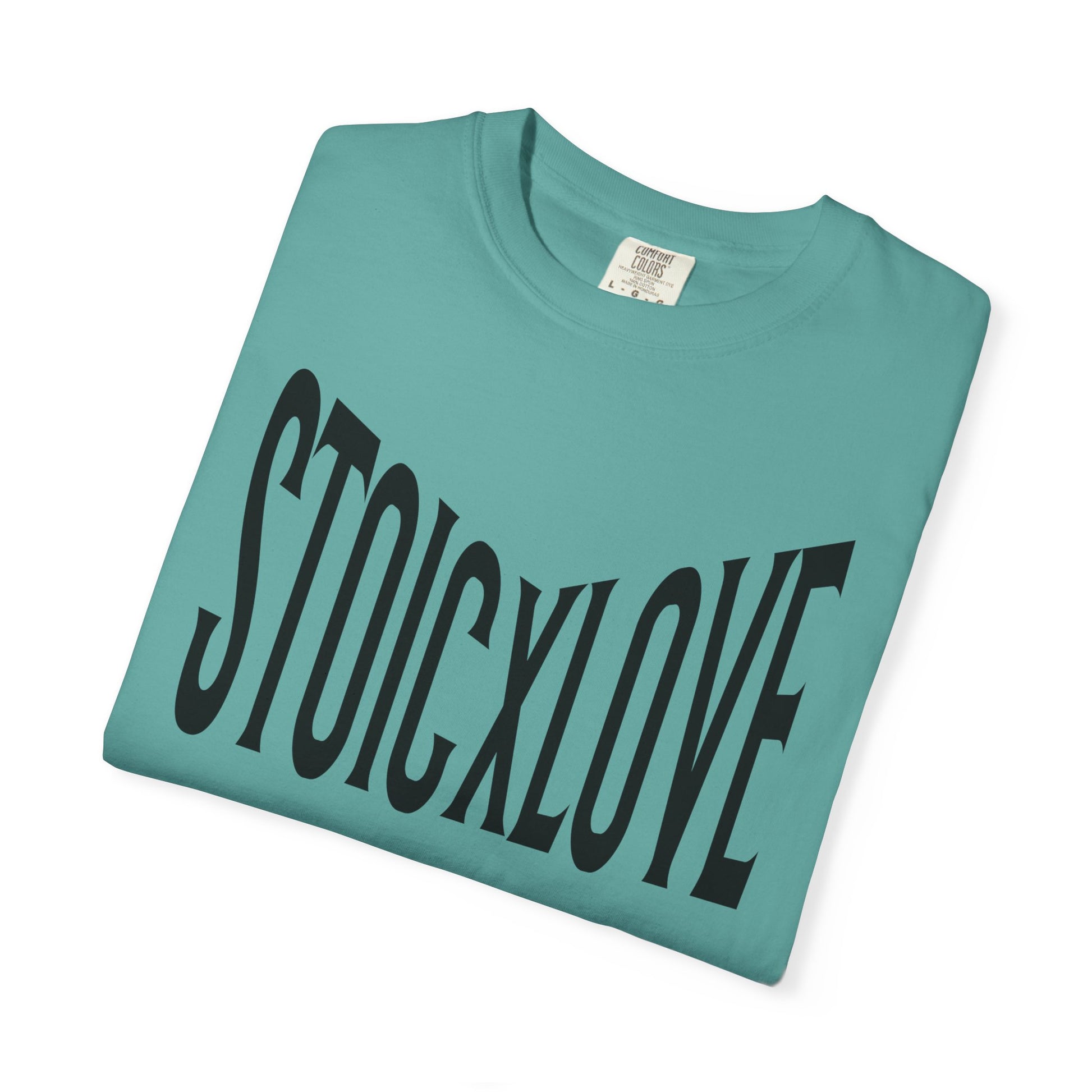 Unisex Garment-Dyed T-Shirt with 'STOIXLOVE' Print - Casual Tee, Gift for Friends, Valentine's Day, Everyday Wear, Statement Fashion