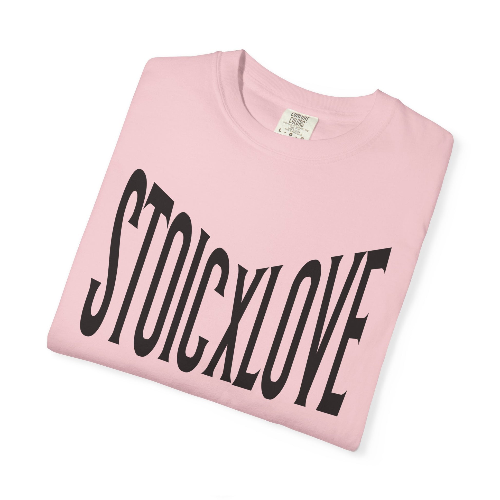 Unisex Garment-Dyed T-Shirt with 'STOIXLOVE' Print - Casual Tee, Gift for Friends, Valentine's Day, Everyday Wear, Statement Fashion