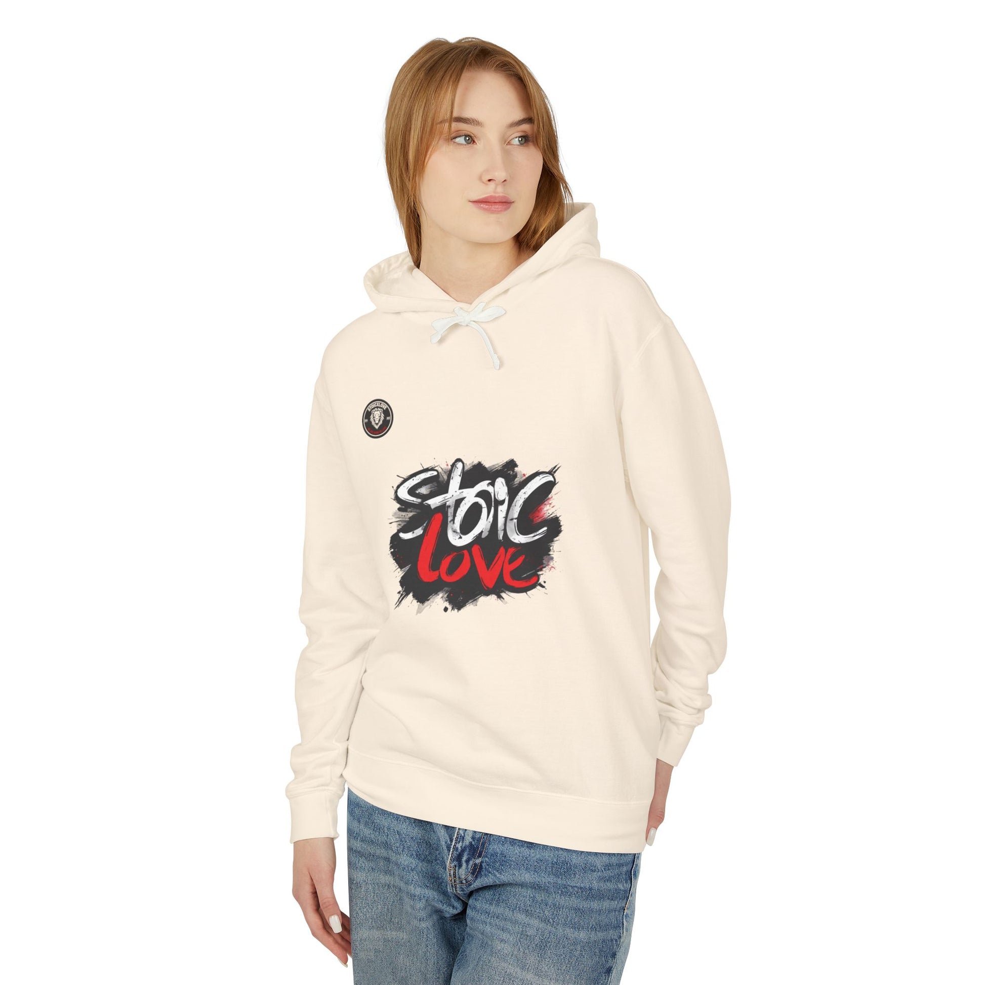 Stylish Unisex Lightweight Hoodie with 'Stoic Love' Design, Perfect for Casual Wear, Gifts, Festivals, Everyday Comfort, Streetwear Fashion