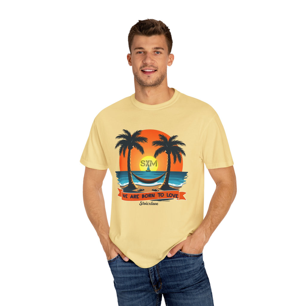 Beach Vibes T-Shirt with Tropical Design, Casual Summer Tee, Gift for Vacation Lovers, Unisex Shirt, Fun Sunset Apparel