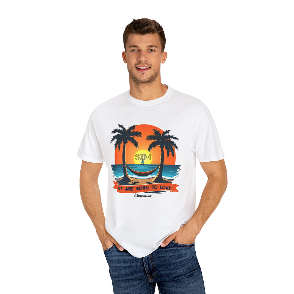 Beach Vibes T-Shirt with Tropical Design, Casual Summer Tee, Gift for Vacation Lovers, Unisex Shirt, Fun Sunset Apparel