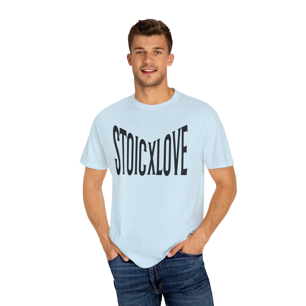 Unisex Garment-Dyed T-Shirt with 'STOIXLOVE' Print - Casual Tee, Gift for Friends, Valentine's Day, Everyday Wear, Statement Fashion