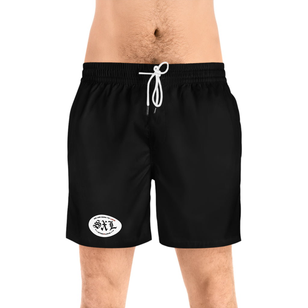 Classic Black Men's Swim Shorts, Beachwear, Summer Essentials, Pool Party, Vacation Vibes, Holiday Swimwear