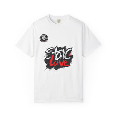 Unisex Garment-Dyed T-Shirt with 'Stoic Love' Design – Casual Wear, Gift for Philosophers, Comfortable Everyday Tee, Motivational Apparel
