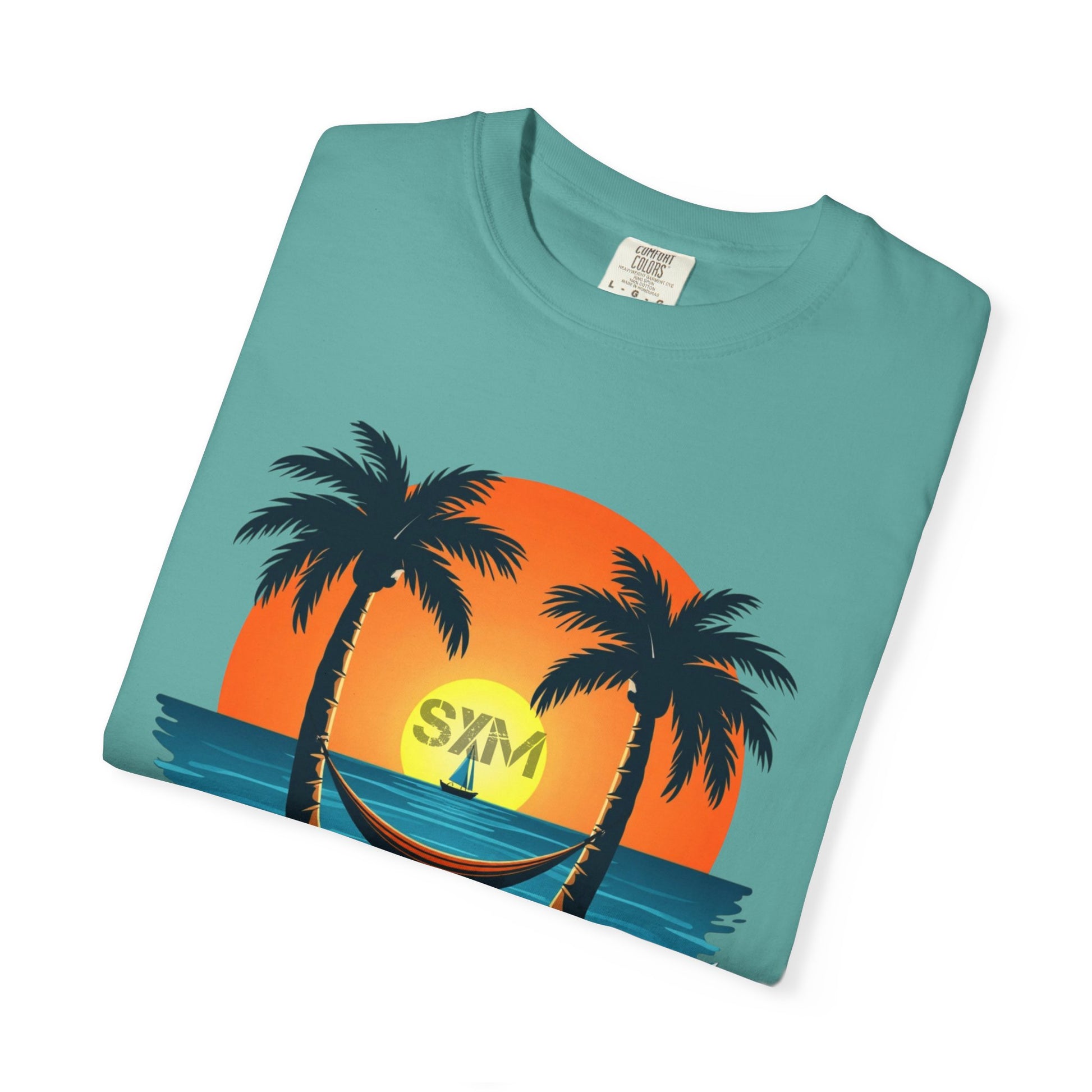 Beach Vibes T-Shirt with Tropical Design, Casual Summer Tee, Gift for Vacation Lovers, Unisex Shirt, Fun Sunset Apparel