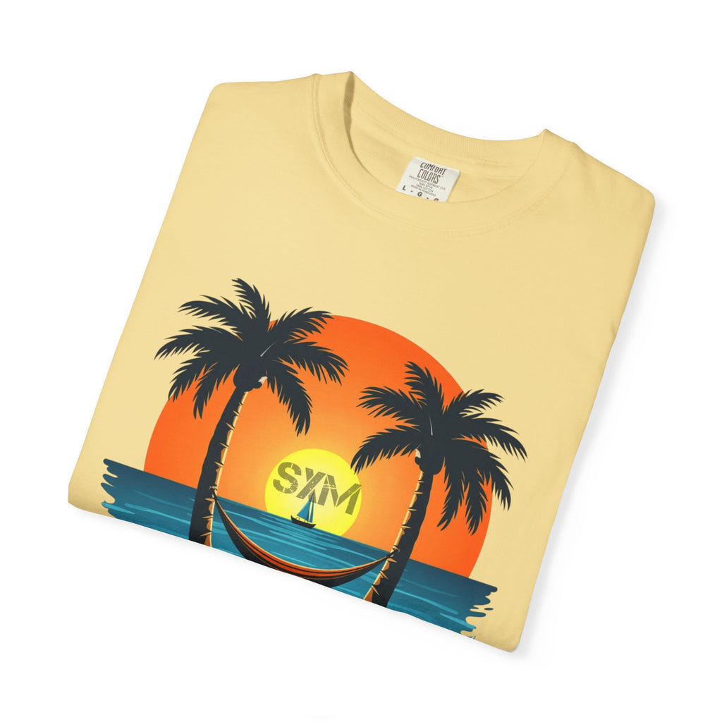 Beach Vibes T-Shirt with Tropical Design, Casual Summer Tee, Gift for Vacation Lovers, Unisex Shirt, Fun Sunset Apparel