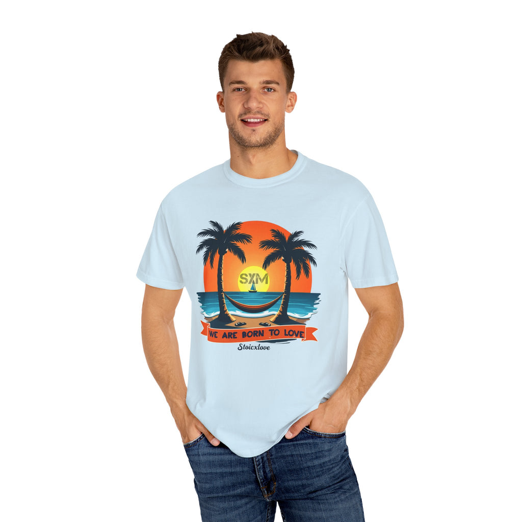 Beach Vibes T-Shirt with Tropical Design, Casual Summer Tee, Gift for Vacation Lovers, Unisex Shirt, Fun Sunset Apparel
