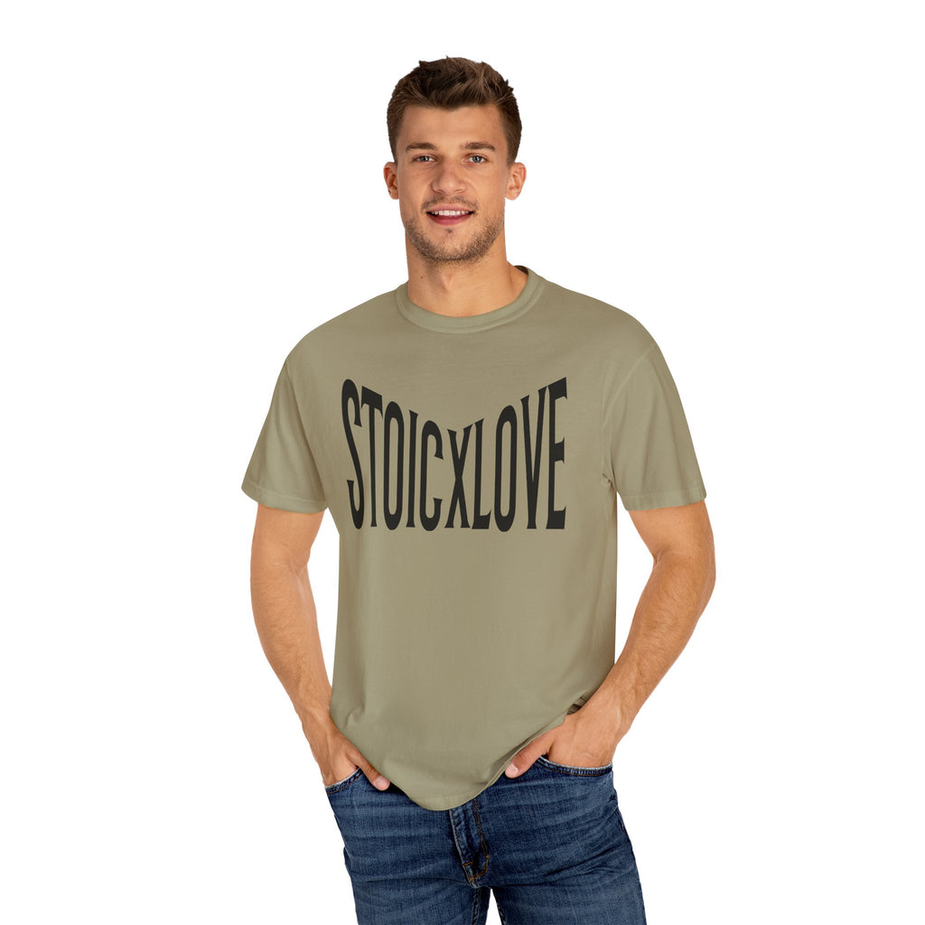 Unisex Garment-Dyed T-Shirt with 'STOIXLOVE' Print - Casual Tee, Gift for Friends, Valentine's Day, Everyday Wear, Statement Fashion