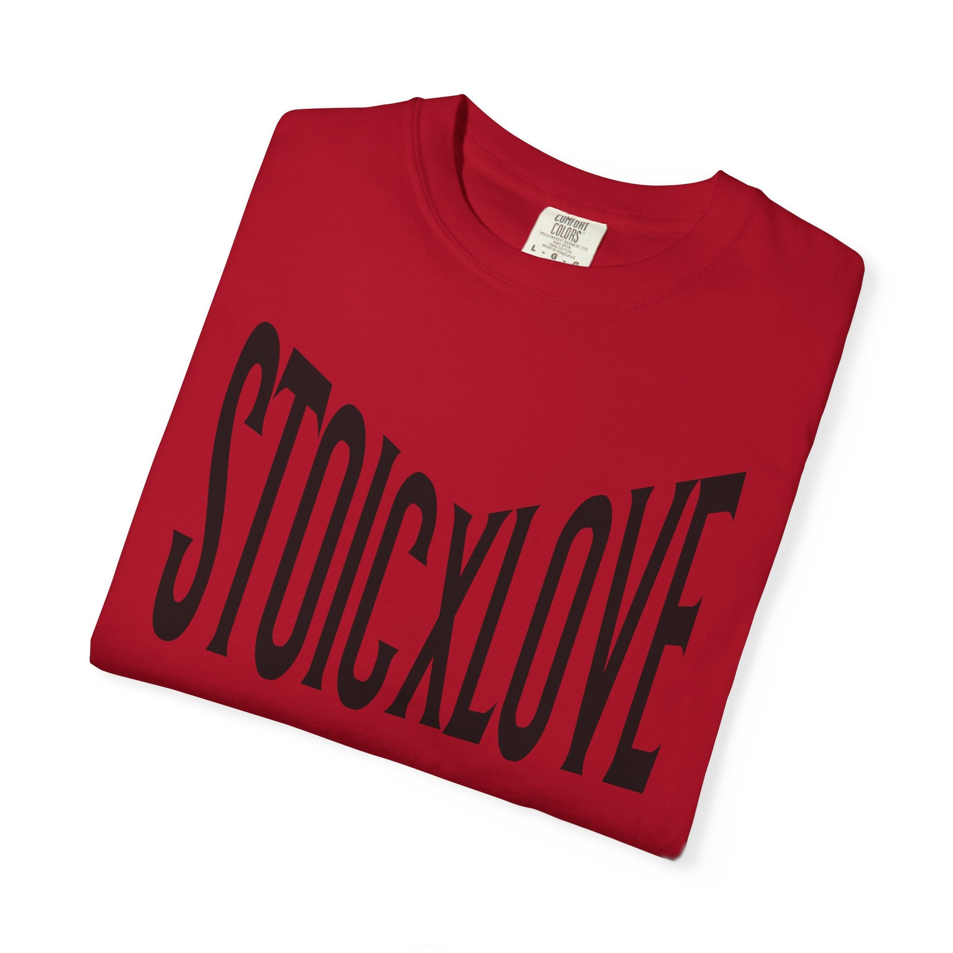 Unisex Garment-Dyed T-Shirt with 'STOIXLOVE' Print - Casual Tee, Gift for Friends, Valentine's Day, Everyday Wear, Statement Fashion