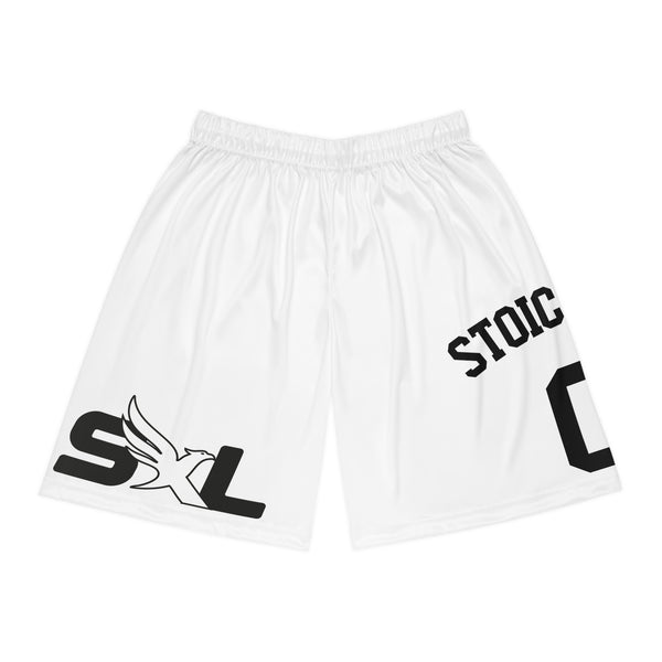 StoicXLove Classical Training White Basketball Shorts