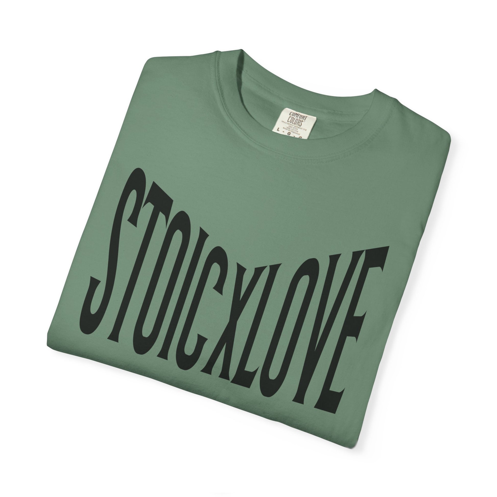 Unisex Garment-Dyed T-Shirt with 'STOIXLOVE' Print - Casual Tee, Gift for Friends, Valentine's Day, Everyday Wear, Statement Fashion