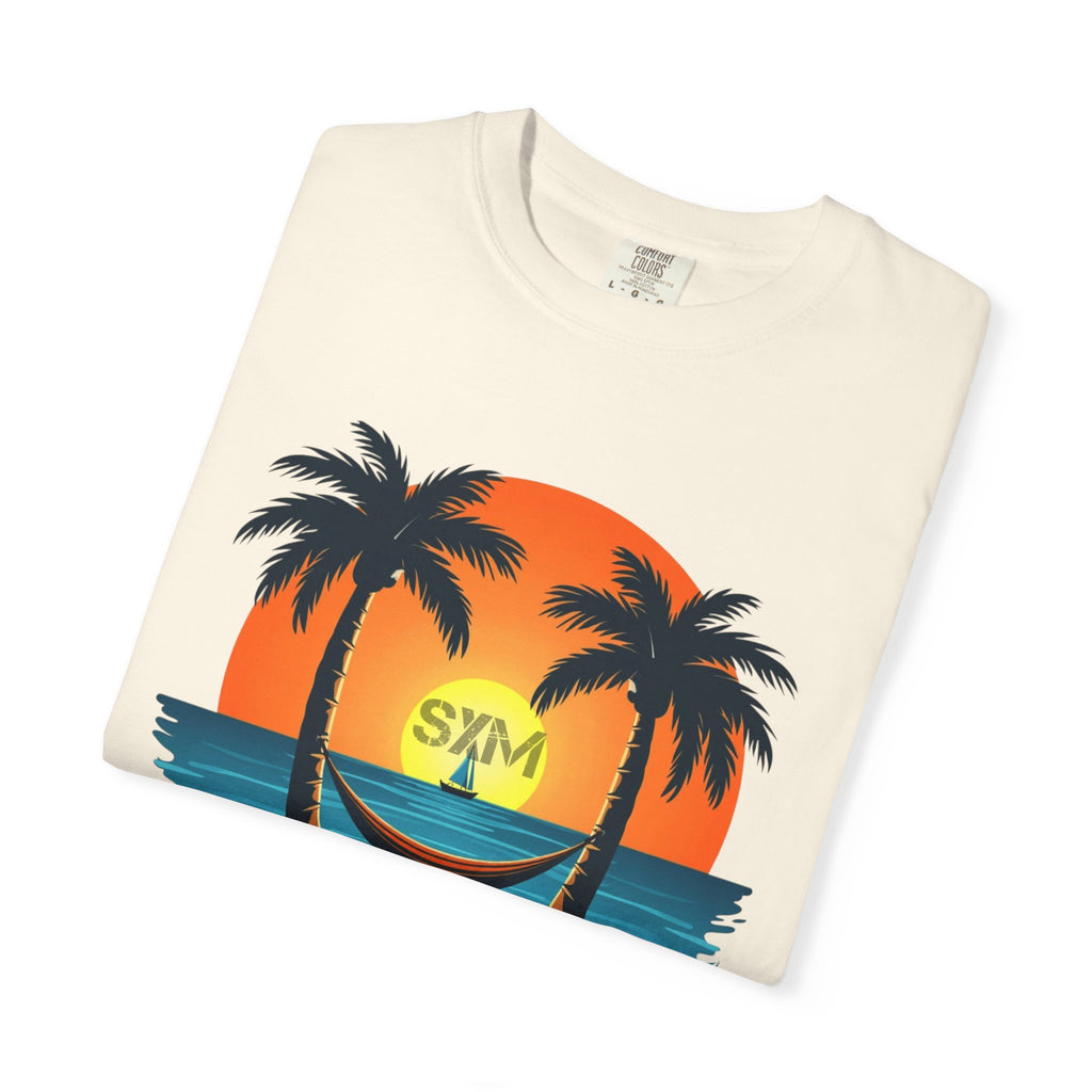 Beach Vibes T-Shirt with Tropical Design, Casual Summer Tee, Gift for Vacation Lovers, Unisex Shirt, Fun Sunset Apparel