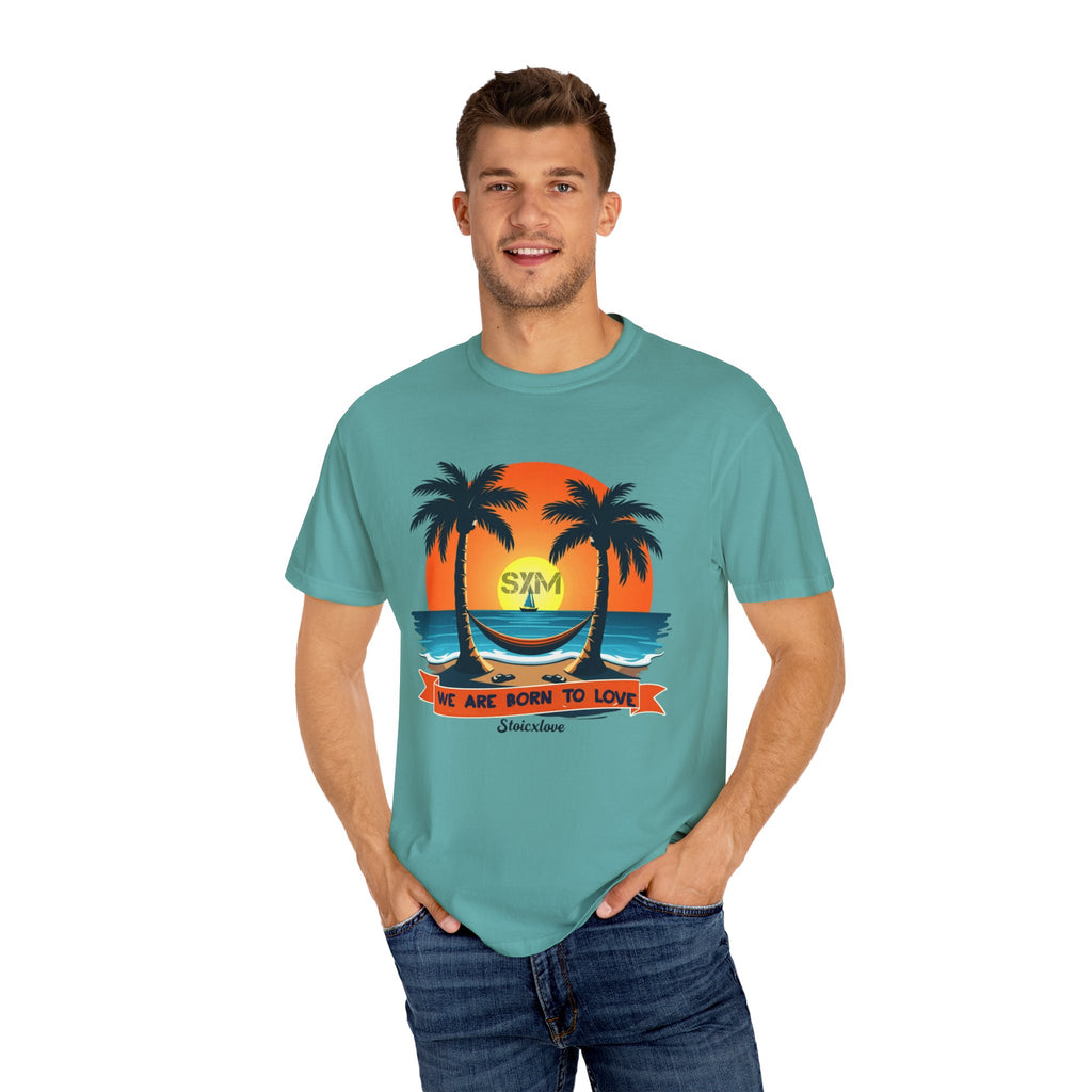 Beach Vibes T-Shirt with Tropical Design, Casual Summer Tee, Gift for Vacation Lovers, Unisex Shirt, Fun Sunset Apparel