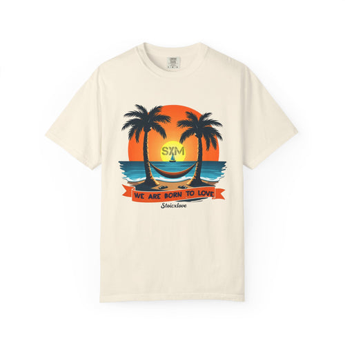 Beach Vibes T-Shirt with Tropical Design, Casual Summer Tee, Gift for Vacation Lovers, Unisex Shirt, Fun Sunset Apparel