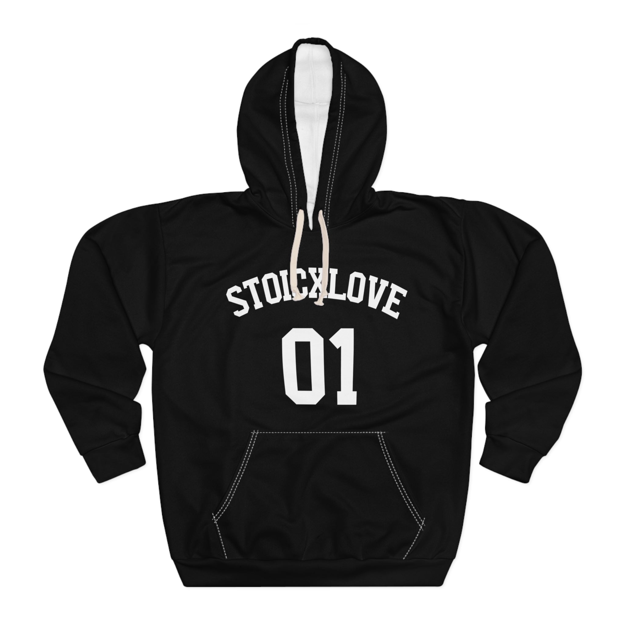 StoicXLove Black Hoodie — Core Edition