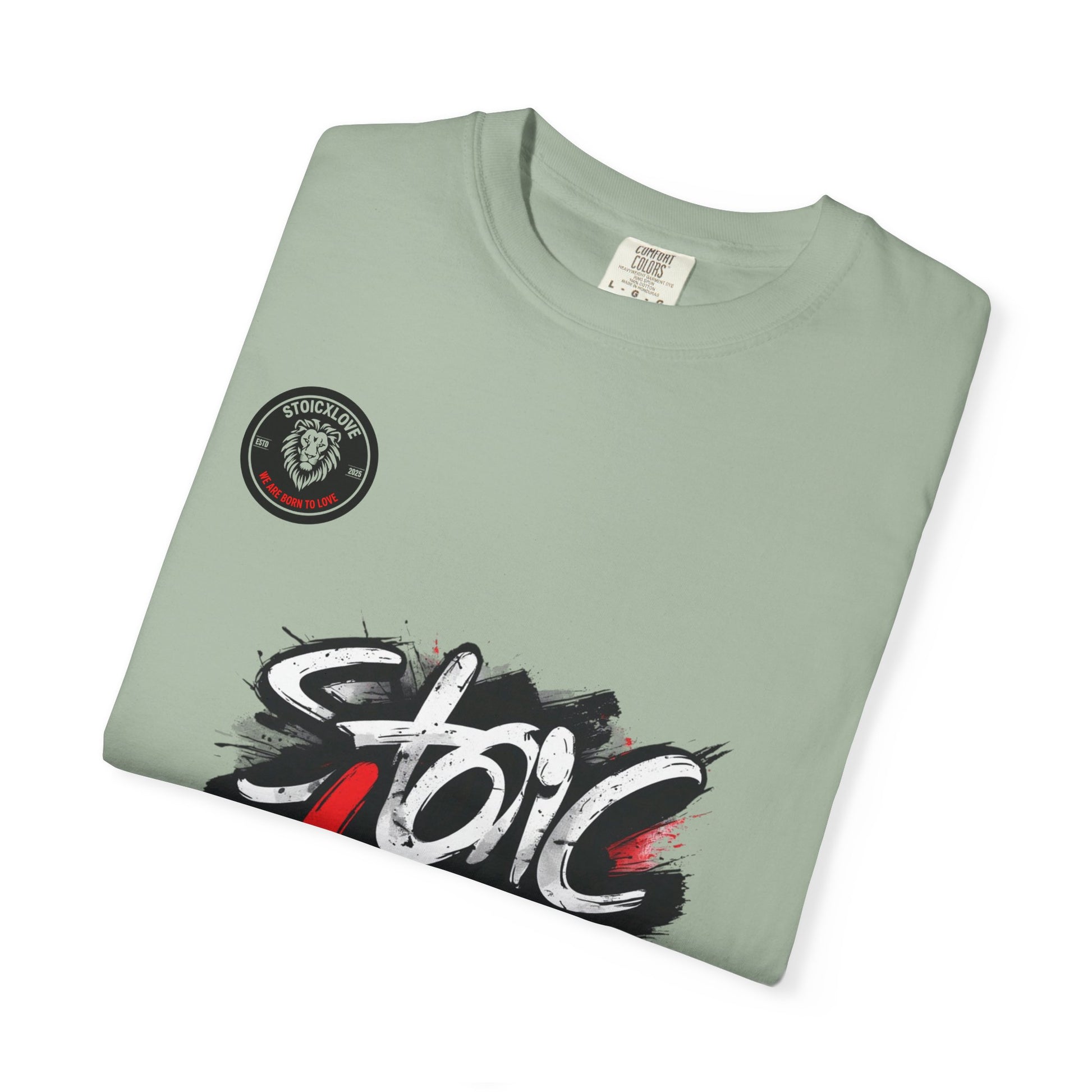 Unisex Garment-Dyed T-Shirt with 'Stoic Love' Design – Casual Wear, Gift for Philosophers, Comfortable Everyday Tee, Motivational Apparel