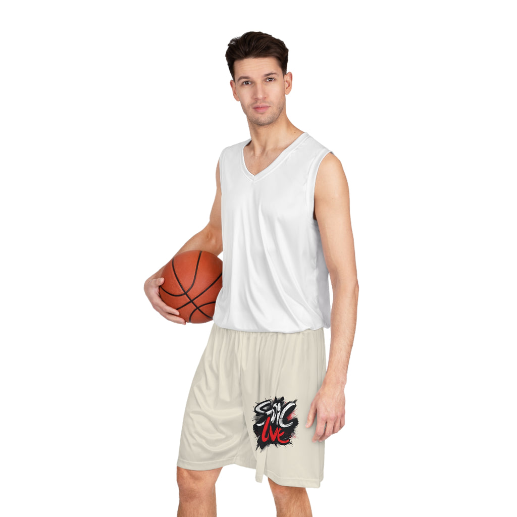 Stylish Basketball Shorts - 'Stoic Love' Design for Athletes, Casual Wear, Summer Sports, Gift Idea, Streetwear Fashion